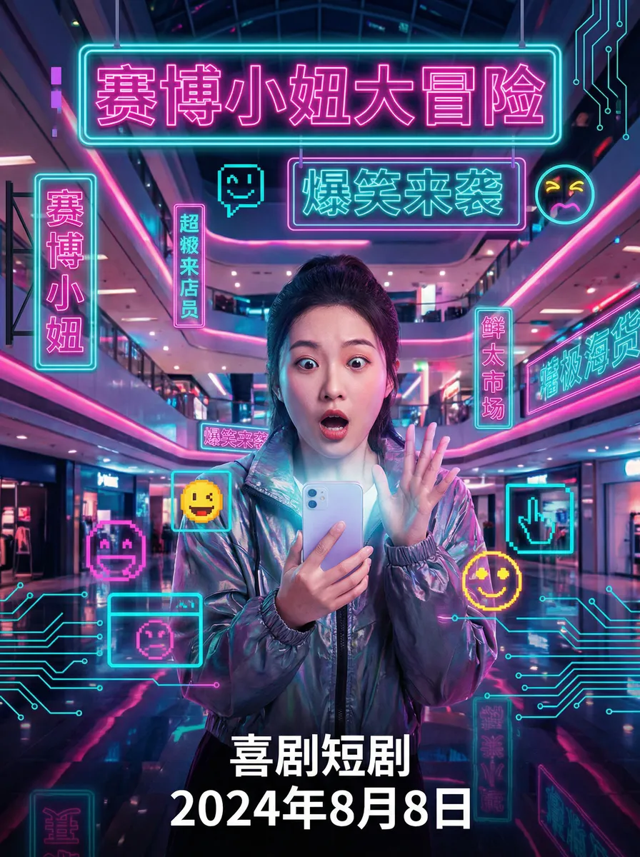 2019年最新夜间福利视频 搞笑喜剧短剧 - 赛博小妞大冒险海报